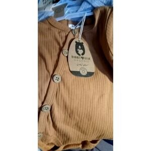 RABBIT+BEAR Baby 6-9 Months Outfit Organic Cotton Bundle 3- One Piece Body Suits